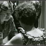 Photo by S. Siegel (Margaret Mead at New York Academy of Science, 1968)